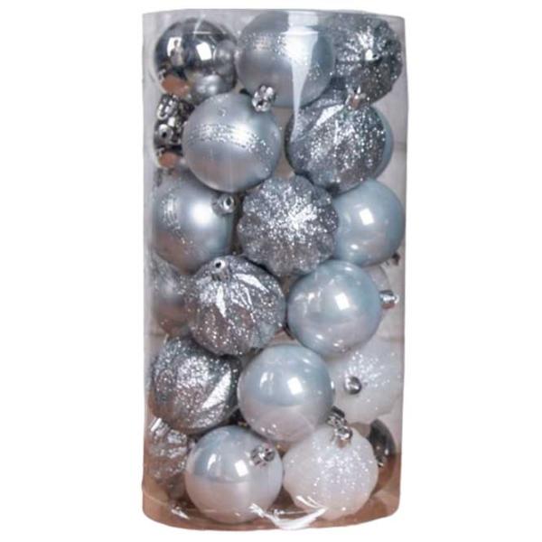 Jucării pentru brad Global Christmas DS11631 6 cm/ Silver photo 1
