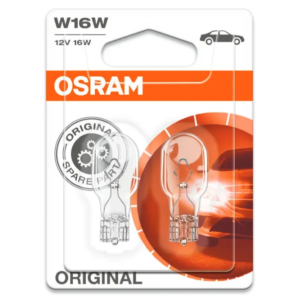 Автомобильная лампа Osram 921-02B Накал/ W16W/ W2.1x9.5d/ 16 Вт/ 310 лм photo 1