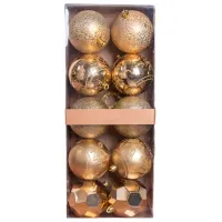Игрушки для ёлки Global Christmas DS11586 8 см/ Золото