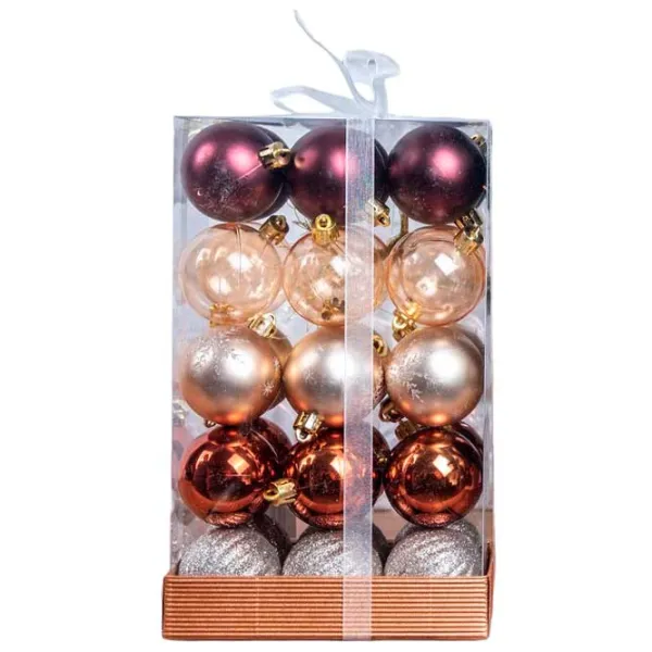Игрушки для ёлки Global Christmas DS11772 5 см/ Бордовый photo 1