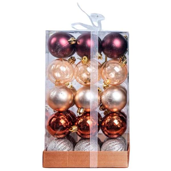 Игрушки для ёлки Global Christmas DS11772 5 см/ Бордовый photo 1