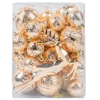 Jucării pentru brad Global Christmas DS11348 8 cm/ Gold