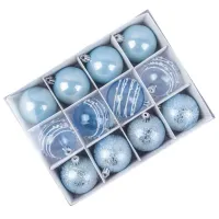 Jucării pentru brad Global Christmas DS11388 6 cm/ Light Blue