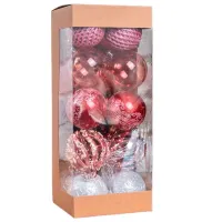 Игрушки для ёлки Global Christmas DS11618 6 см/ Розовый