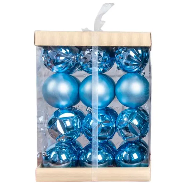 Jucării pentru brad Global Christmas DS11613 8 cm/ Blue photo 1