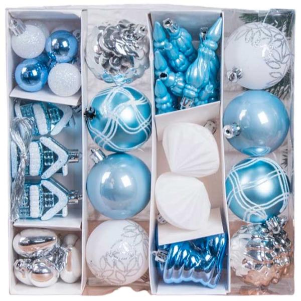Jucării pentru brad Global Christmas DS11615 6 cm/ Light Blue photo 1