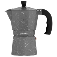 Cafetieră gheizer Ardesto AR0809AGS 0.4l / Aluminiu / Gray