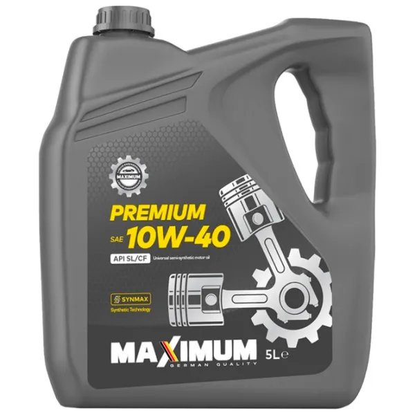 Моторное масло Maximum Premium 10W40 SL/ CF 10W-40 5 л полусинтетическое photo 1