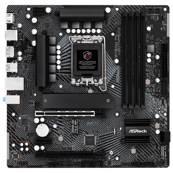 Материнская плата ASRock B760M PG LIGHTNING/ D4 micro ATX/ Intel B760M photo 1