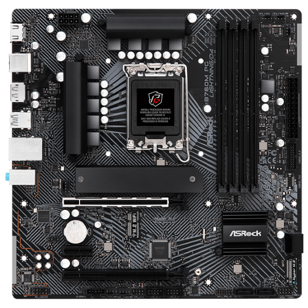 Материнская плата ASRock B760M PG LIGHTNING/ D4 micro ATX/ Intel B760M photo 1