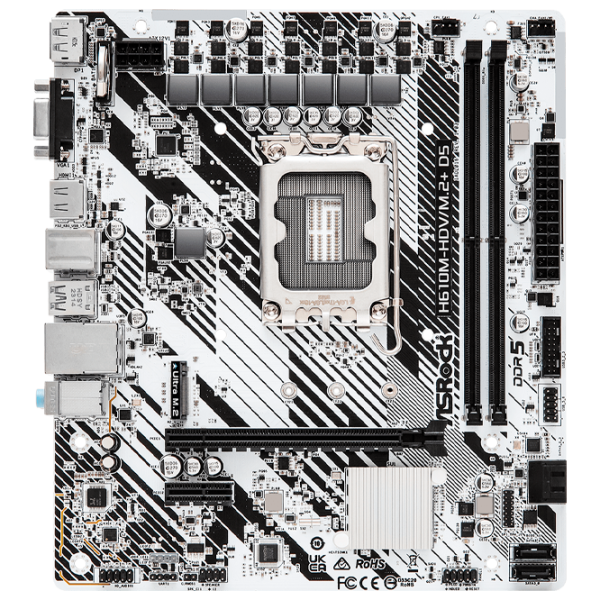 Placă de bază ASRock H610M-HDV/ M.2+ D5 micro ATX/ Intel H610M photo 1