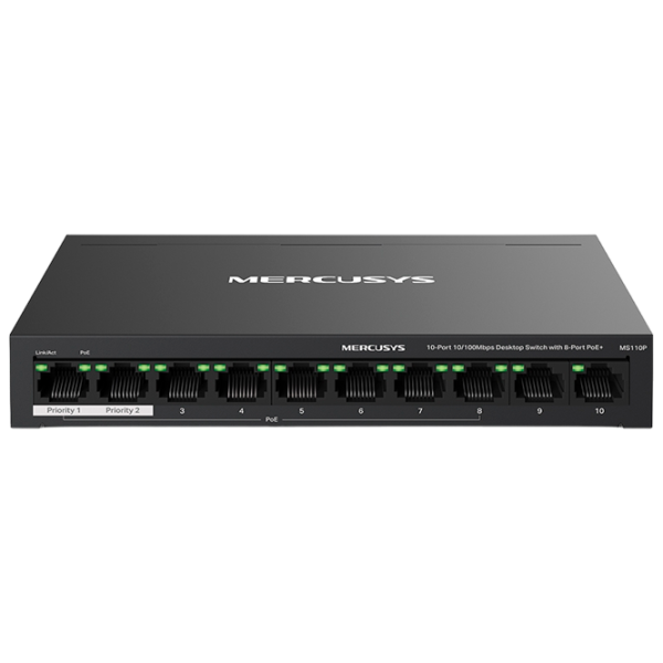 Коммутатор Mercusys MS110P Черный photo 1
