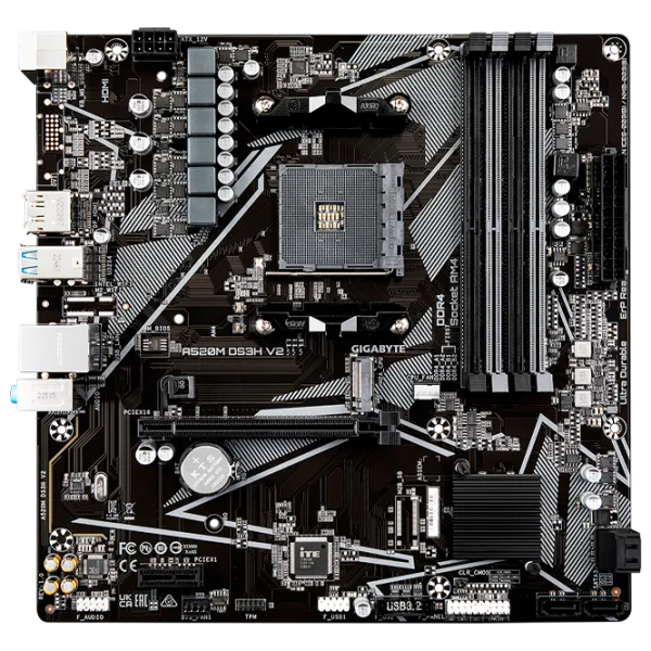 Материнская плата Gigabyte A520M DS3H V2 micro ATX/ AMD A520M photo 1