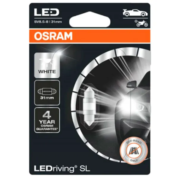 Автомобильная лампа Osram 6431CW-01B светодиодная/ C5W/ SV8.5-8/ 5 Вт photo 1 Автомобильная лампа Osram 6431CW-01B светодиодная/ C5W/ SV8.5-8/ 5 Вт photo 1