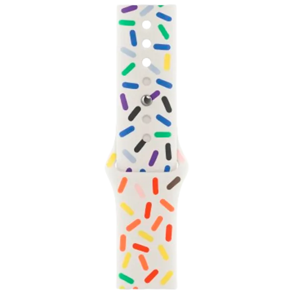 Ремень Apple Watch 9 Sport Band Фторэластомер/ 45 мм/ Белый Разноцветный photo 1 Ремень Apple Watch 9 Sport Band Фторэластомер/ 45 мм/ Белый Разноцветный photo 1