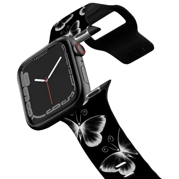 Curelușă Apple Watch Ultra 2 Impact Band Butterfly Pattern 38, 40, 41 mm/ Black White photo 1