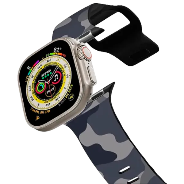 Ремень Apple Watch Ultra 2 Impact Band Camo Blue Grey 42, 44, 45, 49 мм/ Черный Синий photo 1 Ремень Apple Watch Ultra 2 Impact Band Camo Blue Grey 42, 44, 45, 49 мм/ Черный Синий photo 1