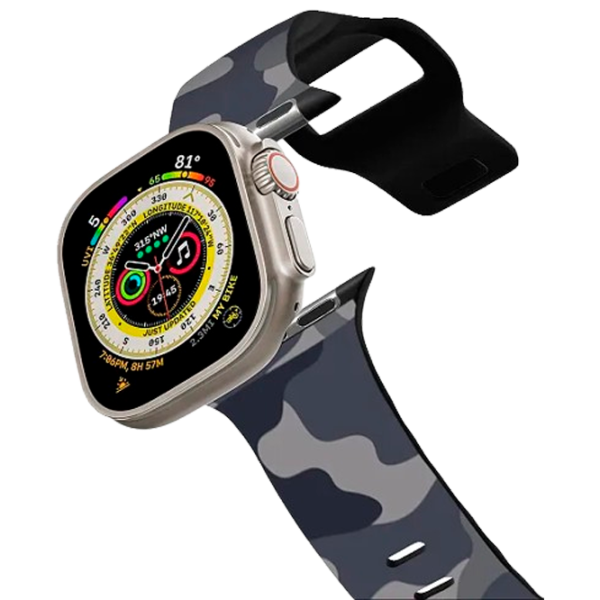 Ремень Apple Watch Ultra 2 Impact Band Camo Blue Grey 42, 44, 45, 49 мм/ Черный Синий photo 1 Ремень Apple Watch Ultra 2 Impact Band Camo Blue Grey 42, 44, 45, 49 мм/ Черный Синий photo 1