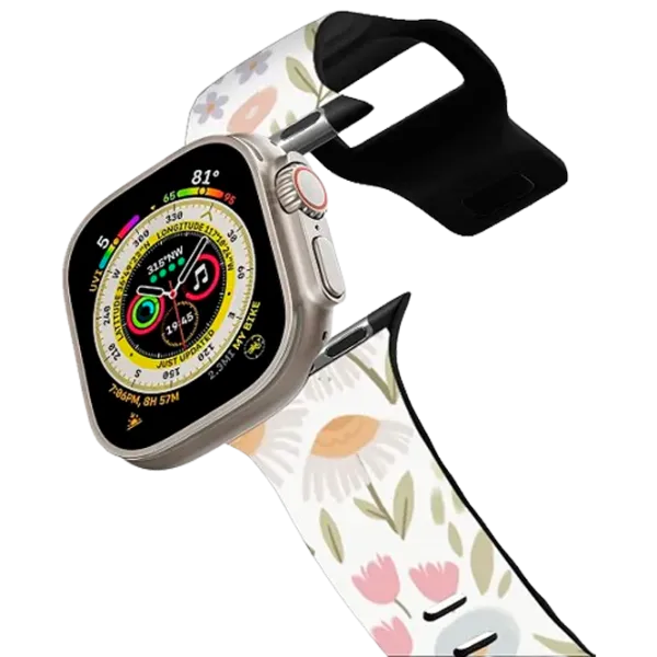 Curelușă Apple Watch Ultra 2 Impact Band Eleanor by Ivory Paper Co 42, 44, 45, 49 mm/ Black Multicolor photo 1