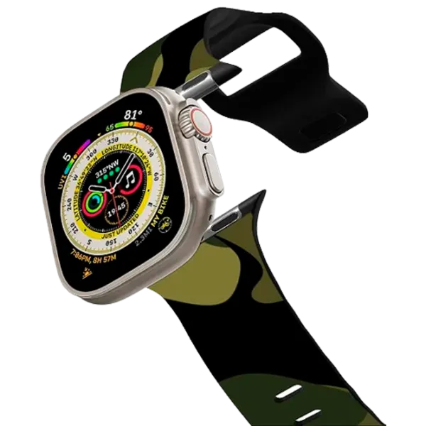 Ремень Apple Watch Ultra 2 Impact Band Mystic Forest Camo 42, 44, 45, 49 мм/ Черный Зелёный photo 1