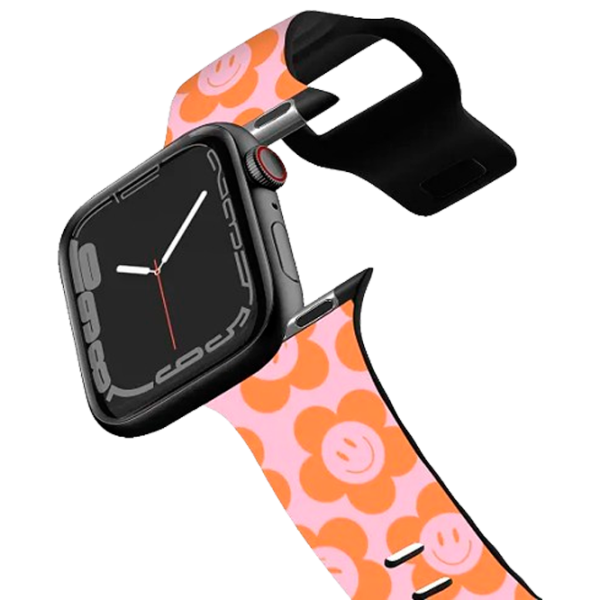 Ремень Apple Watch Ultra 2 Impact Band Happy Floral 38, 40, 41 мм/ Черный Оранжевый photo 1