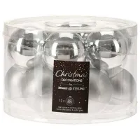 Игрушки для ёлки Christmas 23530 5 см/ Серебристый