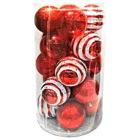 Jucării pentru brad Christmas 01546 6 cm/ Red