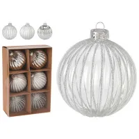 Игрушки для ёлки Christmas 34443 8 см/ Серебристый