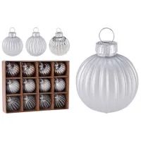 Игрушки для ёлки Christmas 29711 4 см/ Серебристый
