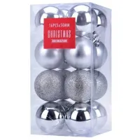 Игрушки для ёлки Christmas 39952 5 см/ Серебристый