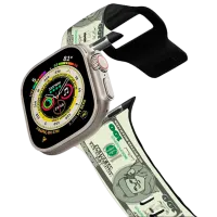 Ремень Apple Watch Impact Band Moneybag 42, 44, 45, 49 мм/ Черный Зелёный