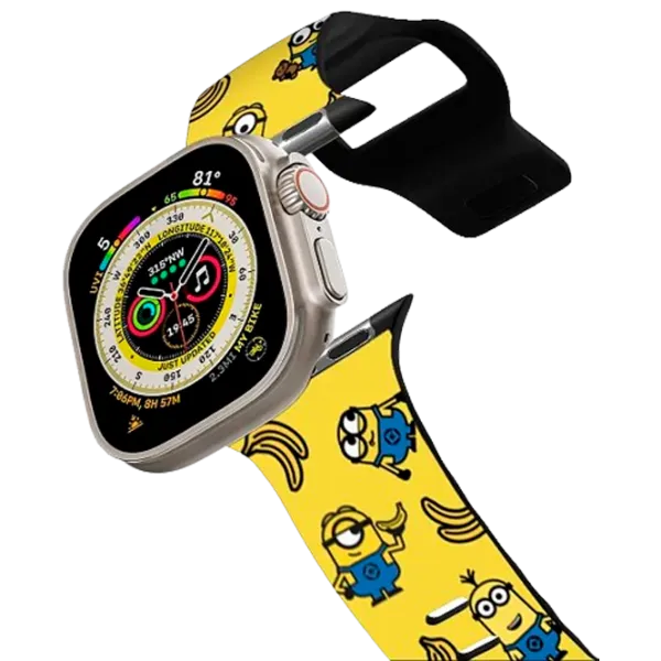Ремень Apple Watch Impact Band Minions Medley Pellets/ 42, 44, 45, 49 мм/ Желтый Черный photo 1