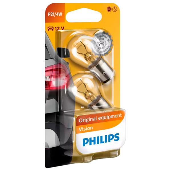 Lampă auto Philips 12594B2 Incandescentă/ P21/ 4W/ BAZ15d/ 21 - 4 W/ 440 lm photo 1