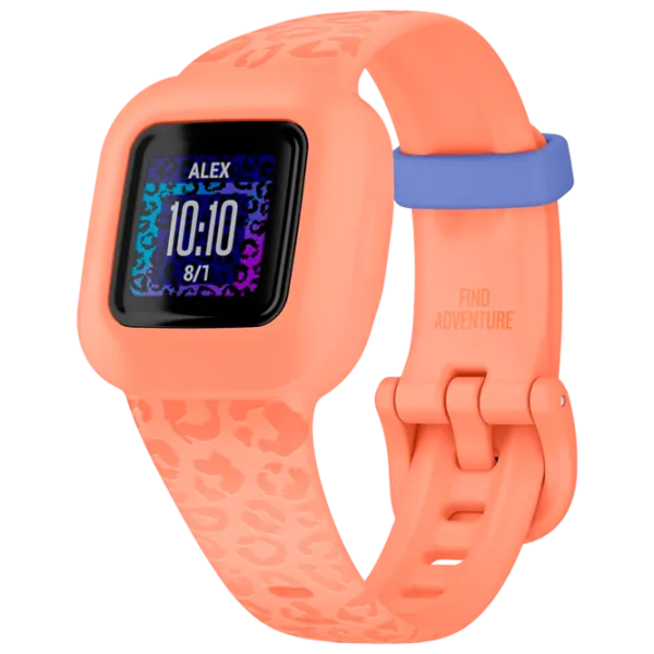 Детские часы Garmin Vivofit Jr.3 Peach Leopard 0.79"/ Персиковый photo 1