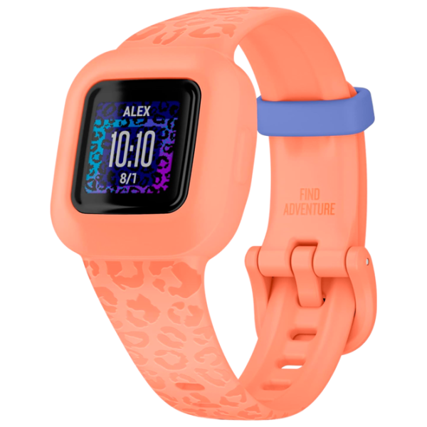 Детские часы Garmin Vivofit Jr.3 Peach Leopard 0.79"/ Персиковый photo 1