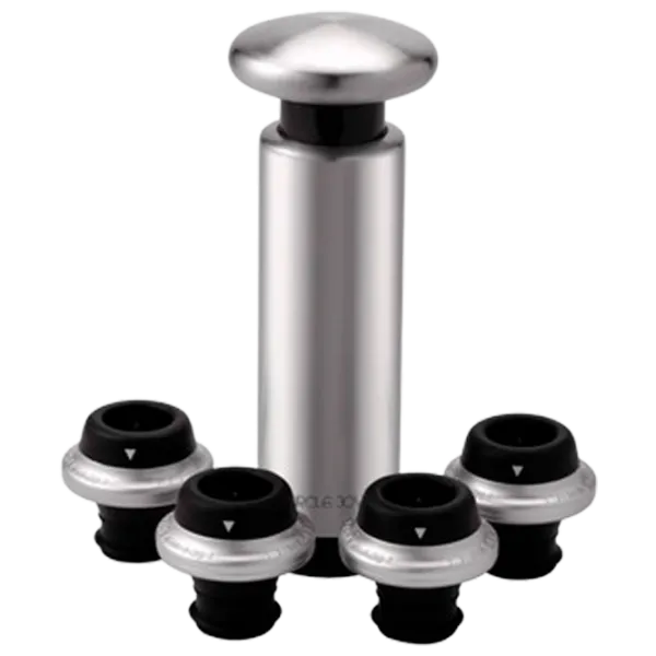 Dop de vid Circle Joy Set dopuri de vid cu pompa pentru vin Silver photo 1