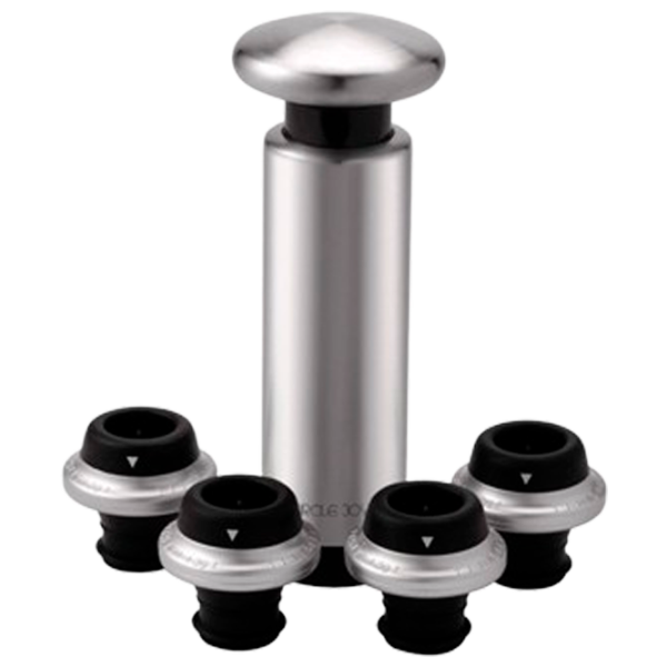 Dop de vid Circle Joy Set dopuri de vid cu pompa pentru vin Silver photo 1