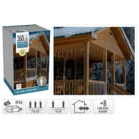 Luminițe decorative Christmas 49312 Țurțuri/ Extra alb cald