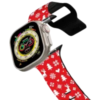 Curelușă Apple Watch Ultra 2 Impact Band CHRISTMAS Pellets/ 42, 44, 45, 49 mm/ Red White