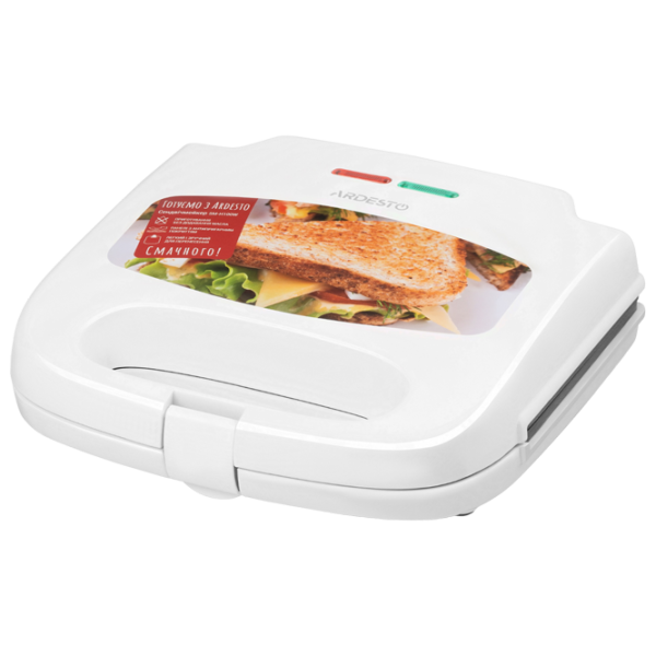 Aparat pentru sandvișuri Ardesto SM-H100W 700 W/ White photo 1