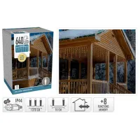 Luminițe decorative Christmas 49314 Țurțuri/ Extra alb cald