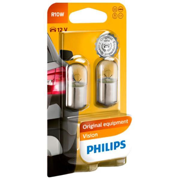 Автомобильная лампа Philips 12814B2 Накал/ R10W/ BA15s/ 10 Вт photo 1