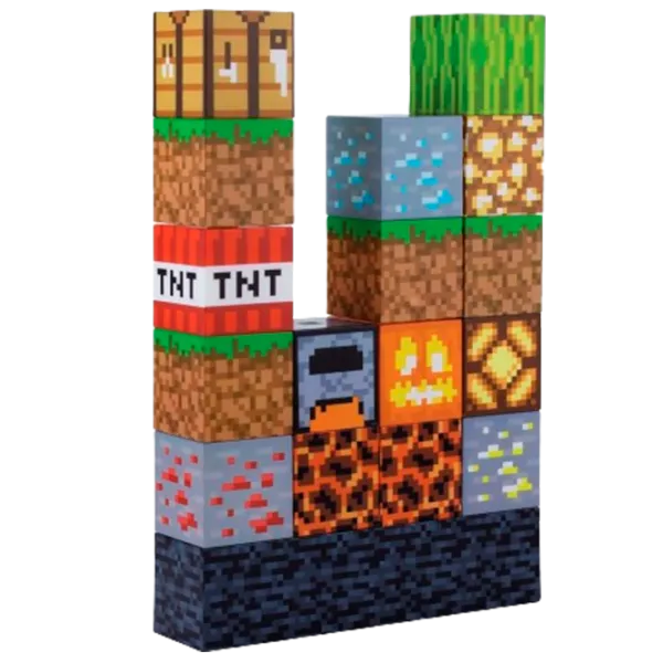 Настольная лампа фан Paladone Minecraft Block Building Light V2 Разноцветный photo 1