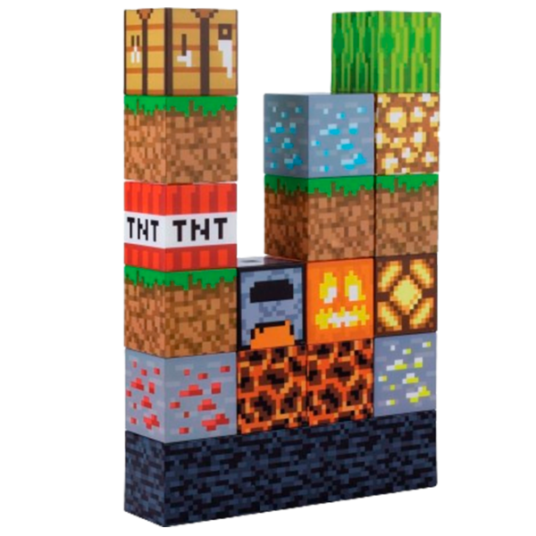 Настольная лампа фан Paladone Minecraft Block Building Light V2 Разноцветный photo 1