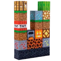 Настольная лампа фан Paladone Minecraft Block Building Light V2 Разноцветный