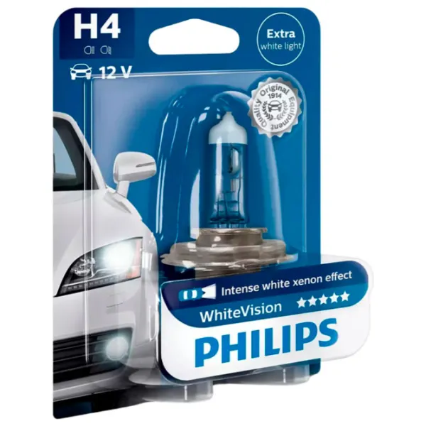 Автомобильная лампа Philips 12342WHVB1 Галоген/ H4/ P43t-38/ 60 - 55 Вт/ 1650лм photo 1 Автомобильная лампа Philips 12342WHVB1 Галоген/ H4/ P43t-38/ 60 - 55 Вт/ 1650лм photo 1