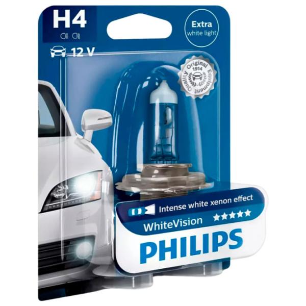 Автомобильная лампа Philips 12342WHVB1 Галоген/ H4/ P43t-38/ 60 - 55 Вт/ 1650лм photo 1 Автомобильная лампа Philips 12342WHVB1 Галоген/ H4/ P43t-38/ 60 - 55 Вт/ 1650лм photo 1