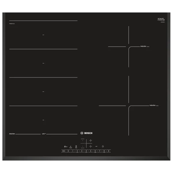 Plită încorporabilă cu inducție Bosch PXE651FC1E Vitroceramică/ Black photo 1