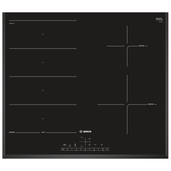 Plită încorporabilă cu inducție Bosch PXE651FC1E Vitroceramică/ Black photo 1