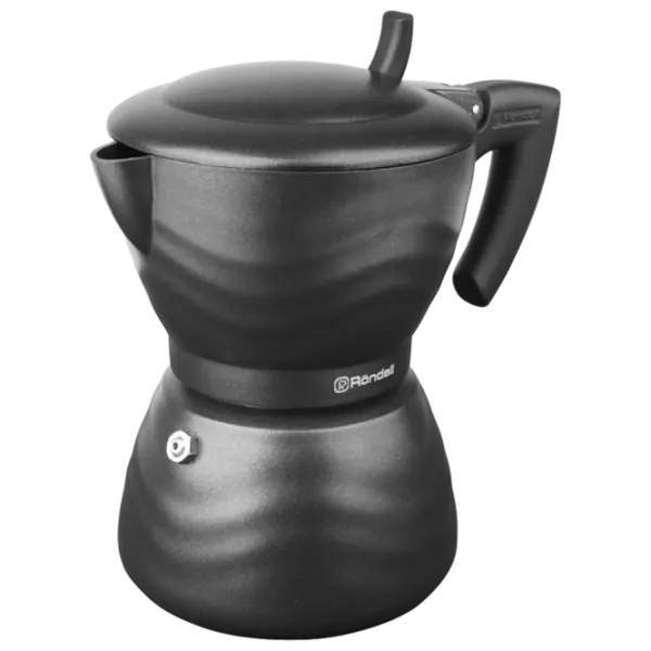 Гейзерная кофеварка Rondell RDA-432 0.3л / Алюминий / Черный photo 1